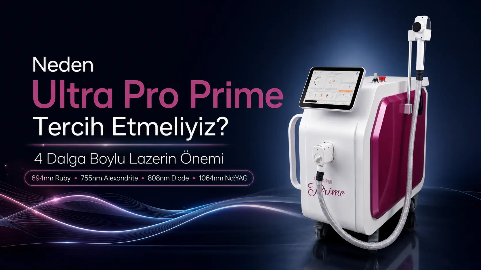 4 dalga boylu diode lazer epilasyon cihazı